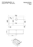 ΝΕΡΟΧΥΤΗΣ APELL ΥΠΟΚΑΘΗΜΕΝΟΣ METAMORFOSIS MEM71-411 75x44εκ.