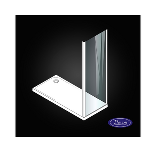 SIDE PANEL DEVON FLOW WHITE MATT CLEAN GLASS