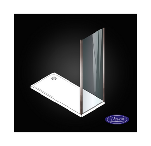 SIDE PANEL DEVON NOXX BLACK BRUSHED PVD CLEAN GLASS