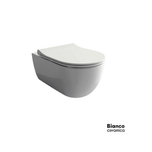 ΛΕΚΑΝΗ BIANCO CERAMICA NORA 3416 RIMLESS ΚΡΕΜΑΣΤΗ 341600SC-300 54.5εκ.