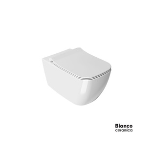 ΛΕΚΑΝΗ BIANCO CERAMICA MIZO RIMLESS ΚΡΕΜΑΣΤΗ 361600SC-300 51.5εκ.