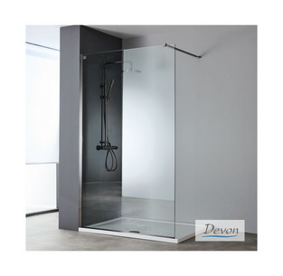 ΔΙΑΧΩΡΙΣΤΙΚΟ DEVON IWIS WALK-IN 60 (56-58) IW60C-411 BLACK BRUSHED PVD CLEAN GLASS