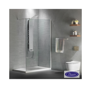 ΔΙΑΧΩΡΙΣΤΙΚΟ DEVON IWIS WALK-IN 60 (57-59) IW60C-300 WHITE MATT CLEAN GLASS