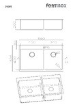 ΝΕΡΟΧΥΤΗΣ FORTINOX SQUADRO 29285-110 86x50,5εκ. ΛΕΙΟΣ