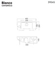 ΝΙΠΤΗΡΑΣ BIANCO CERAMICA ΚΡΕΜΑΣΤΟΣ 39245-300 45.5x20.5εκ.