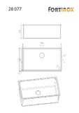 ΝΕΡΟΧΥΤΗΣ FORTINOX ΥΠΟΚΑΘΗΜΕΝΟΣ SQUADRO 28077-110 75x44εκ. ΛΕΙΟΣ