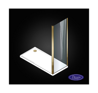 SIDE PANEL DEVON NOXX GOLD BRUSHED CLEAN GLASS