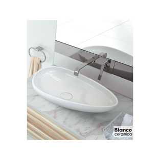 ΝΙΠΤΗΡΑΣ BIANCO CERAMICA ΕΠΙΤΡΑΠΕΖΙΟΣ MONZA 31140-300 58x37εκ.