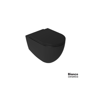 ΛΕΚΑΝΗ BIANCO CERAMICA LENTA RIMLESS ΚΡΕΜΑΣΤΗ 381600C-401 53εκ.