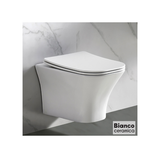 ΛΕΚΑΝΗ BIANCO CERAMICA DELIA RIMLESS ΚΡΕΜΑΣΤΗ DL11000SC-300 49εκ.