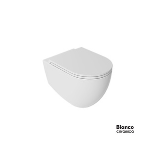ΛΕΚΑΝΗ BIANCO CERAMICA LENTA RIMLESS ΚΡΕΜΑΣΤΗ 381600C-301 53εκ.