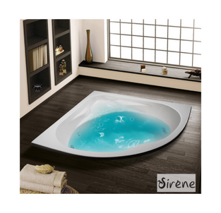 ΜΠΑΝΙΕΡΑ SIRENE MODENA 130x130 ΑΚΡΥΛΙΚΗ ΜΕ ΥΔΡΟΜΑΣΑΖ