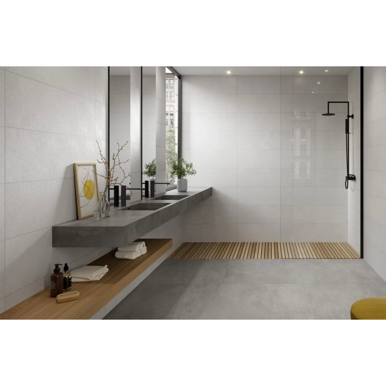 ΠΛΑΚΑΚΙ SANTORINI WHITE PURE RETT 30x90
